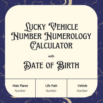 Vehicle Number Numerology Calculator.